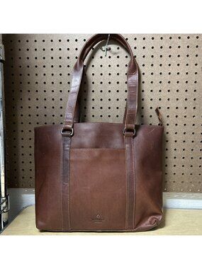 Wild West Los Angeles Brown Leather Tote Bag Handbag Shoulder Bag Boho Hippie